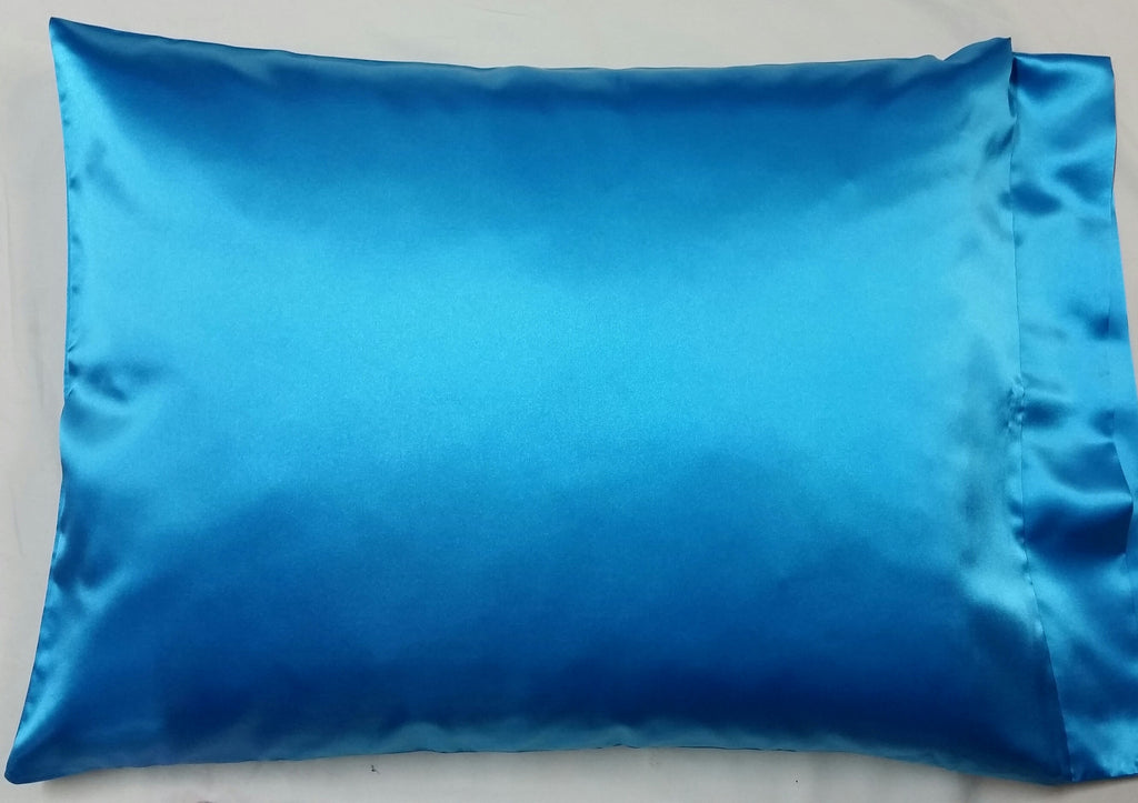 Turquoise Satin Pillowcase