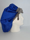 Royal Blue Satin Sleep Bonnet