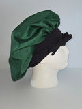 Hunter Green Satin Sleep Bonnet