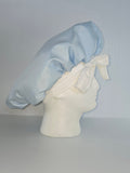 Light Blue Satin Sleep Bonnet