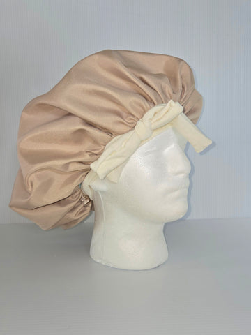 Champaign Satin Sleep Bonnet
