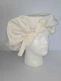 Ivory Satin Sleep Bonnet