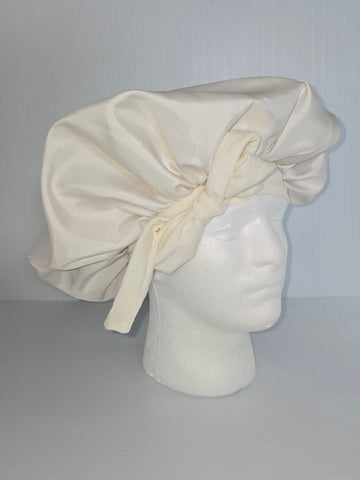 Ivory Satin Sleep Bonnet