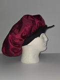 Burgundy Satin Sleep Bonnet