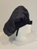 Navy Blue Satin Sleep Bonnet