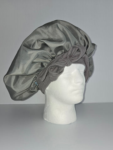 Steel Satin Sleep Bonnet