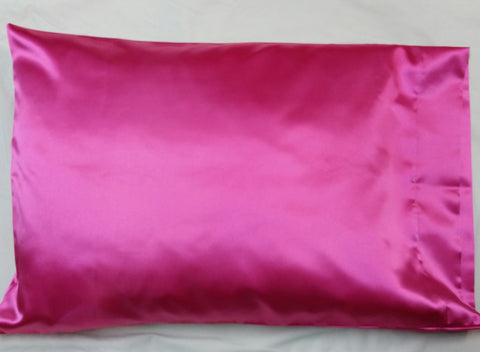 Hot Pink Satin Pillowcase