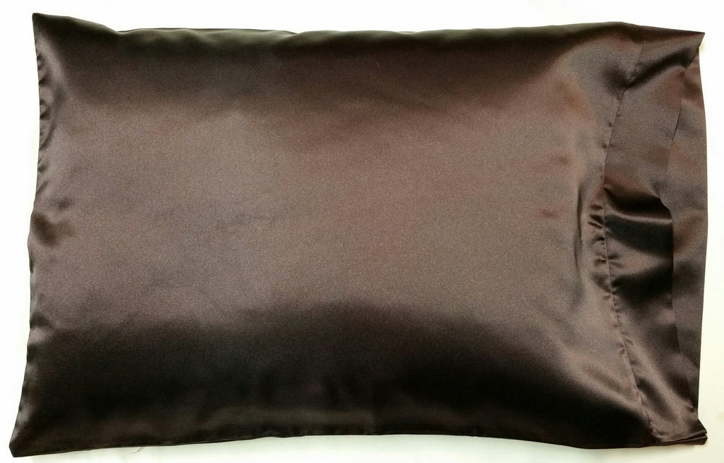 Brown Satin Pillowcase