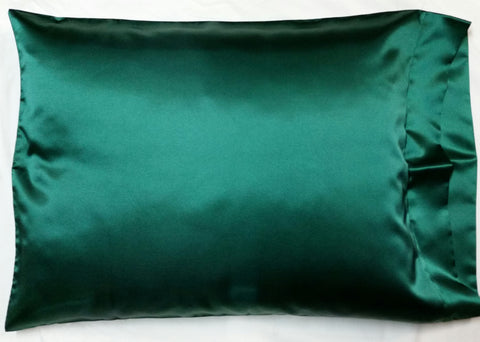 Hunter Green Satin Pillowcase