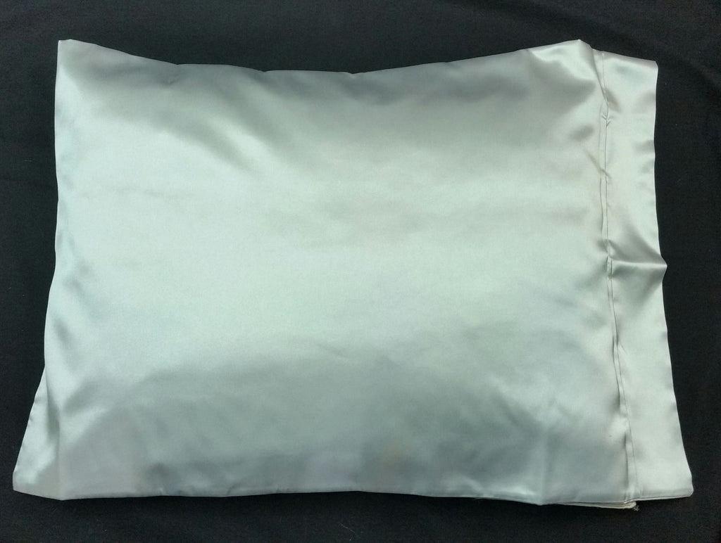 Silver Satin Pillowcase