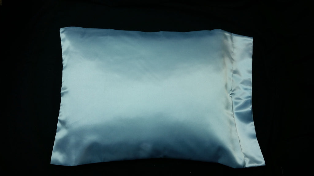 Light Blue Satin Pillowcase