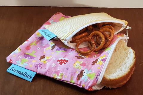 Two Piece Sandwich/Snack Bag Set - Fairies